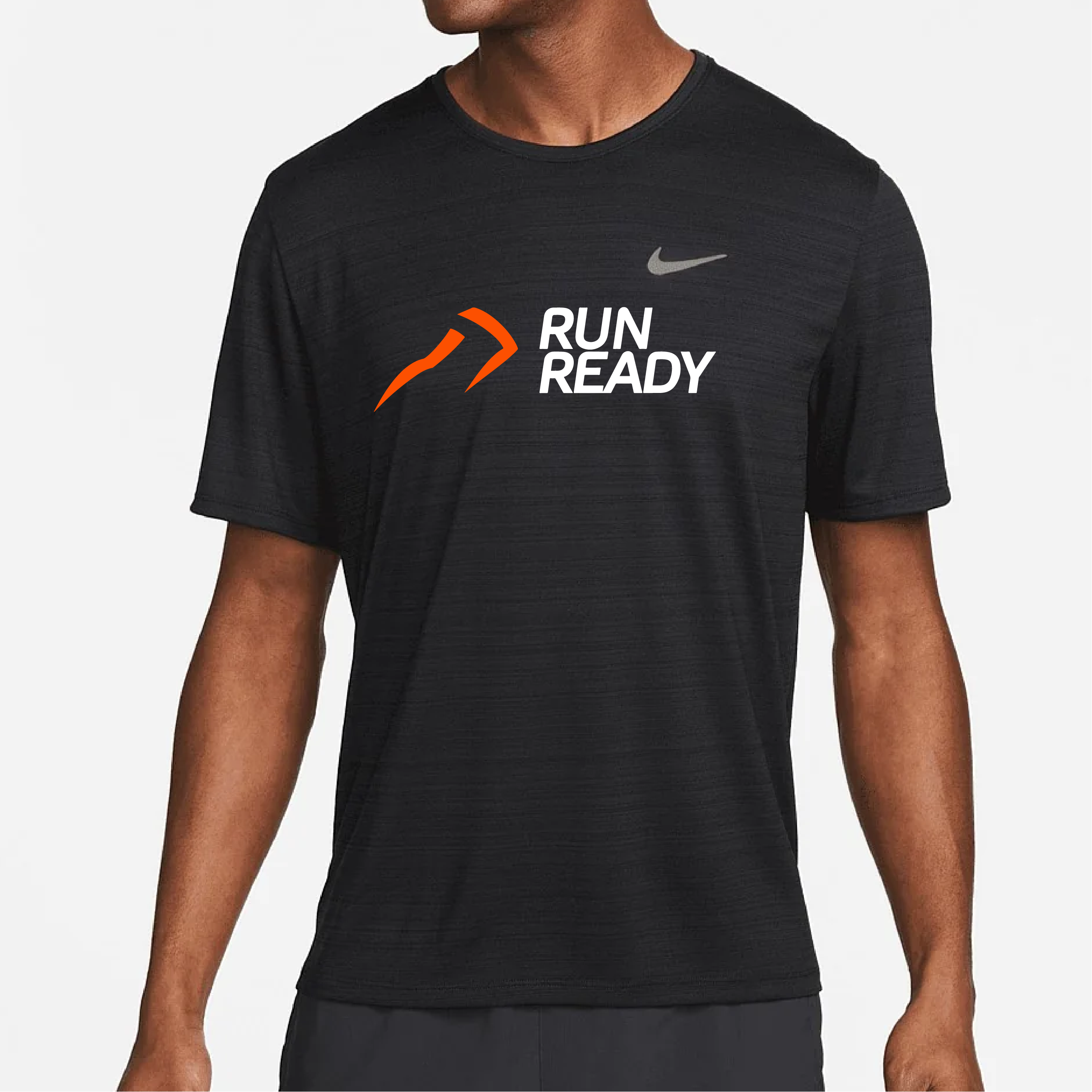 Nike Mens Dri FIT Miler Running T Shirt Run Ready