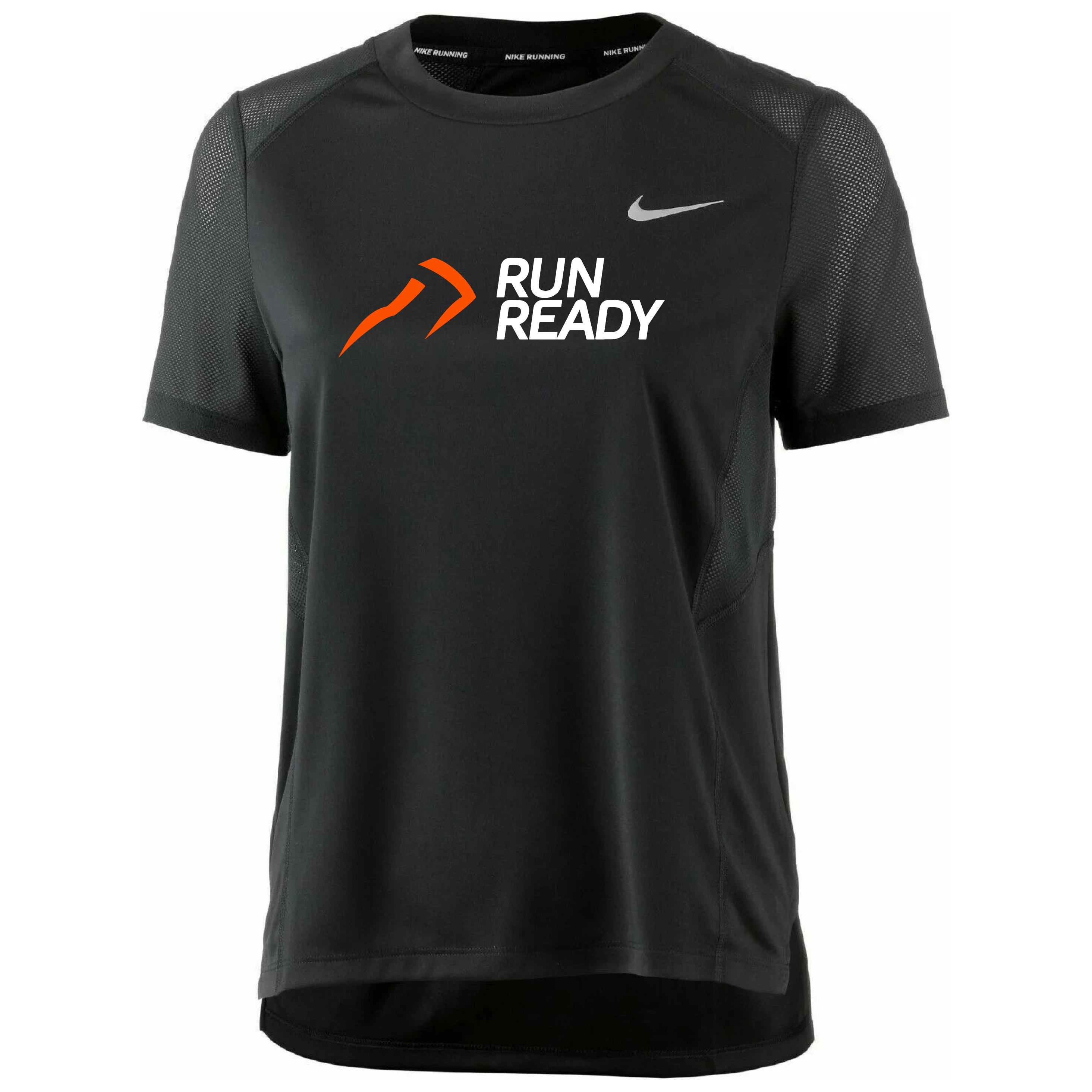 Nike Womens Dri FIT Miler Running T Shirt Run Ready Pacific Team Sports